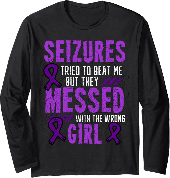 Seizures Tried To Beat Me Epilepsie Langarmshirt