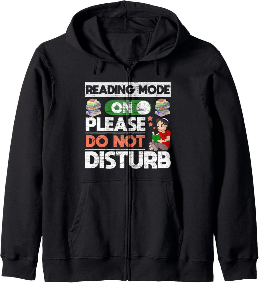 Reading Mode On Please Do Not Disturb Bookaholic Bookworm Kapuzenjacke