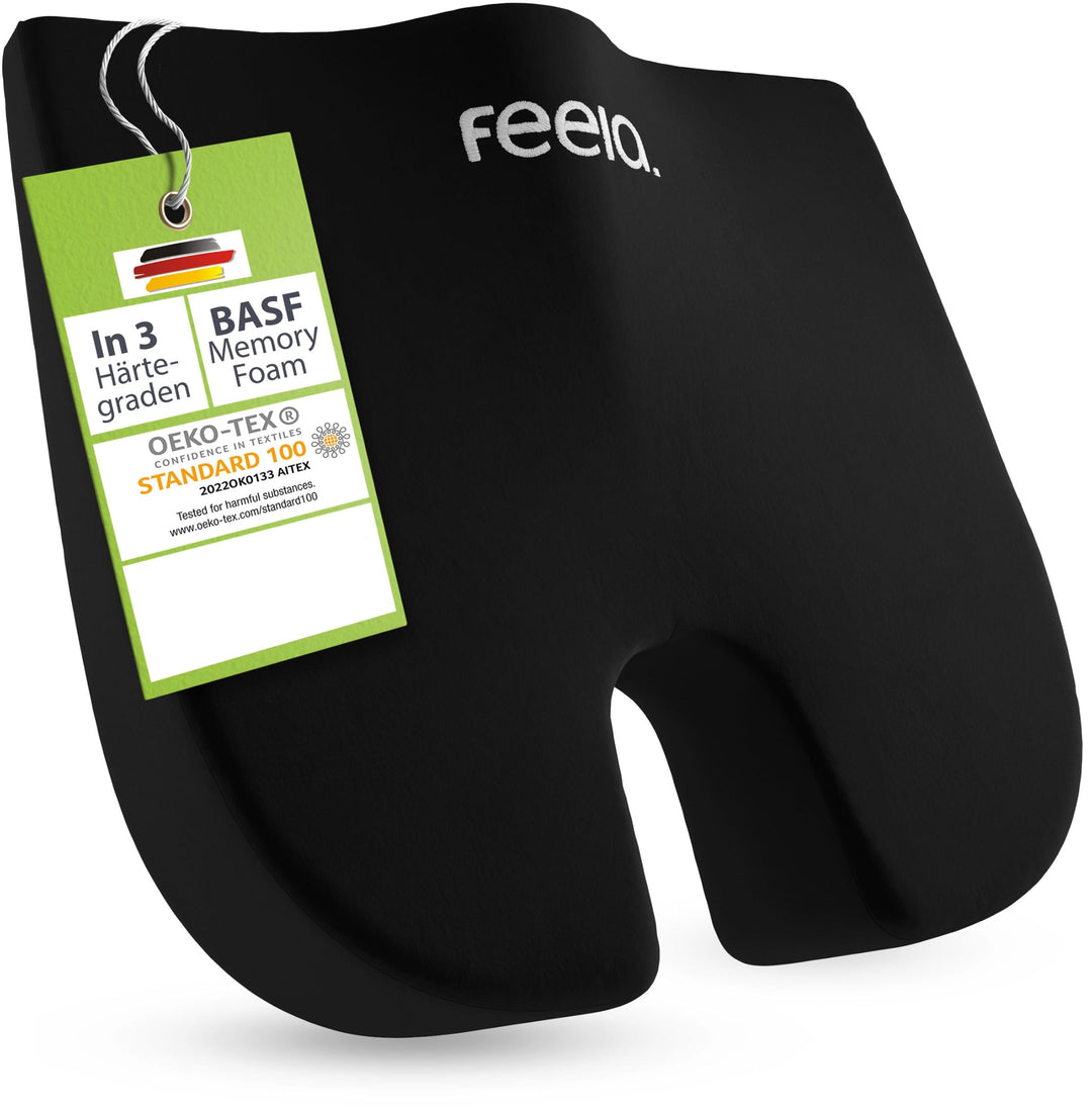 feela.® Orthopädisches Keilkissen [3 Härtegrade] – Memory Foam Haltungskorrektur für mehr Sitzkomfor
