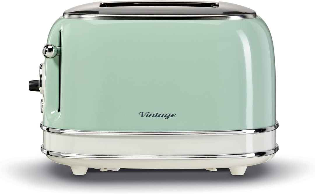Ariete 155 Vintage Toaster, 2 Scheiben, 810 W, 3 Funktionen, 6 Bräunungsstufen, automatischer Auswur
