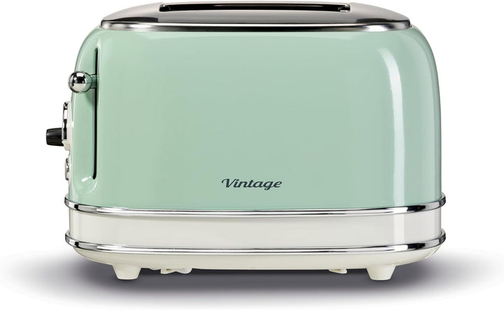 Ariete 155 Vintage Toaster, 2 Scheiben, 810 W, 3 Funktionen, 6 Bräunungsstufen, automatischer Auswur