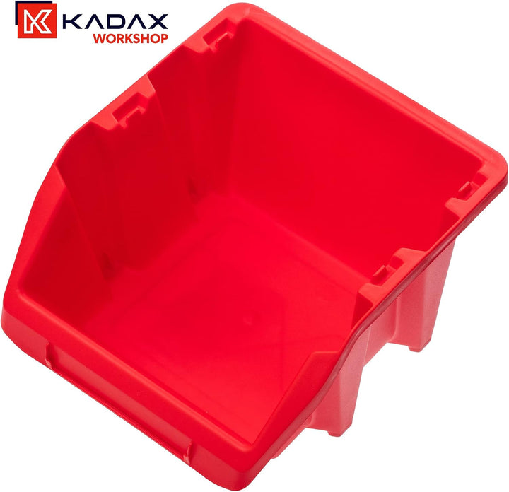 KADAX Werkstatt-Stapelkiste, kleine Sortierbox aus PP Kunststoff, Sichtlagerbox in verschiedenen Grö