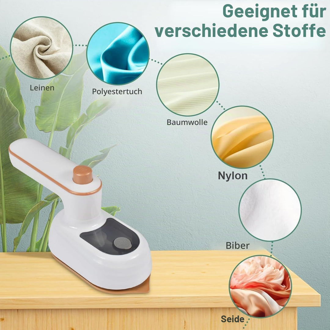 Mini Bügeleisen, Reise Bügeleisen, Tragbares Bügeleisen Klein, Handbügelmaschine, Hemdenbügler Reise