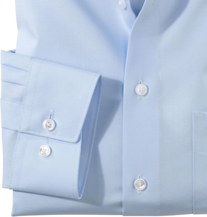 OLYMP Herren Businesshemd Langarm Luxor,Einfarbig,Comfort fit,New Kent 39 Hellblau, 39 Hellblau