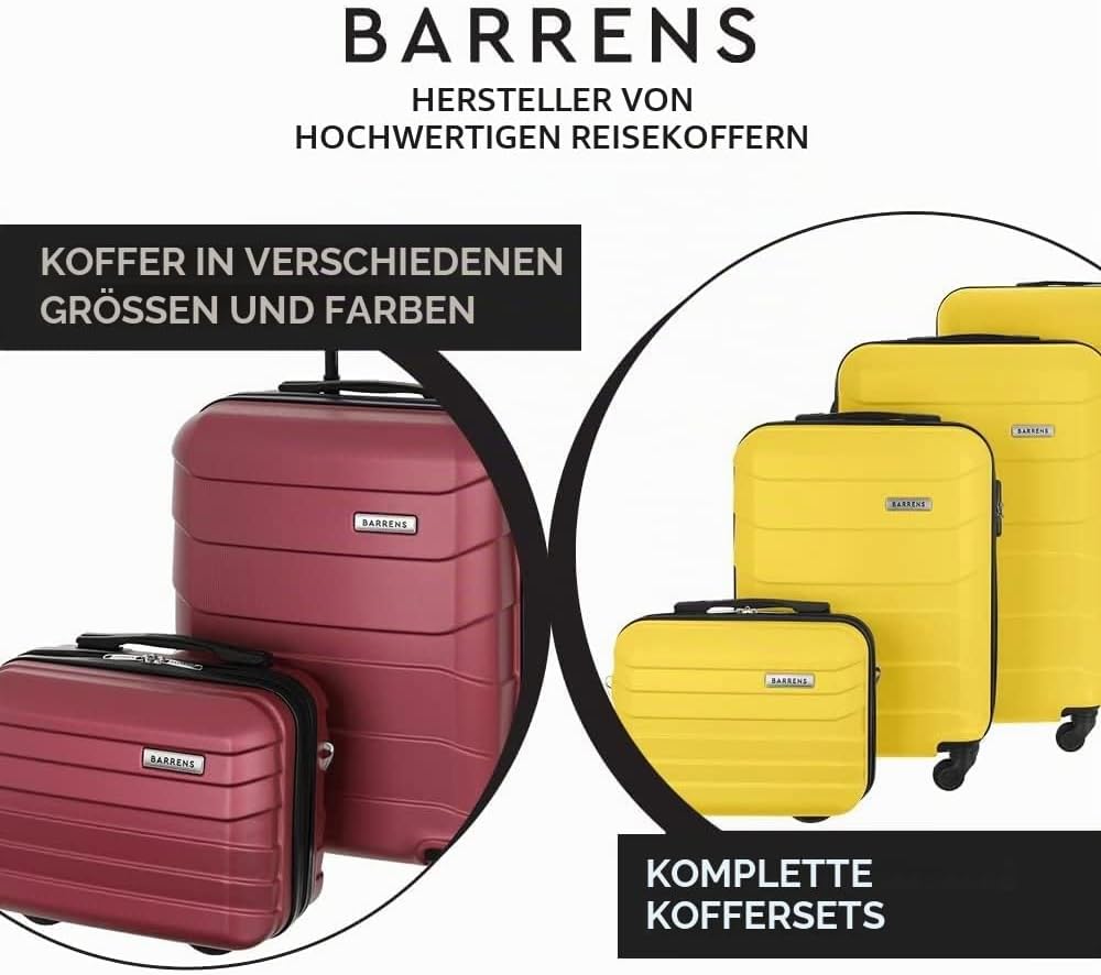 BARRENS Mittel Koffer | Aufgabegepäck | 66x46x26 cm | 60 L | Hochschlagfestes ABS-Material | Chiffri