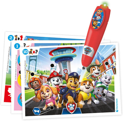 CLEMENTONI - 18112 – Super Edukit 7 in 1 – Paw Patrol (3 Puzzles von 30, 48 und 60 Stück, 6 Würfel,