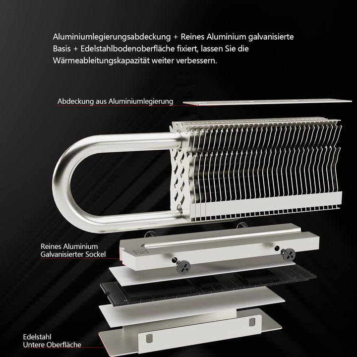 Thermalright HR-09 2280 SSD Kühlkörper, doppelseitiger Kühlkörper, mit thermischem Silikon Pad für M