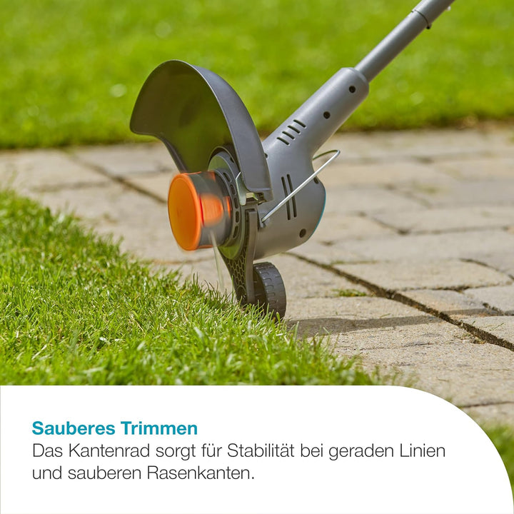 Gardena EasyTrim 25 18V Set Akku-Rasentrimmer, 2-in-1-Funktion, 18V-P4A-Akku, ergonomisch, leicht un