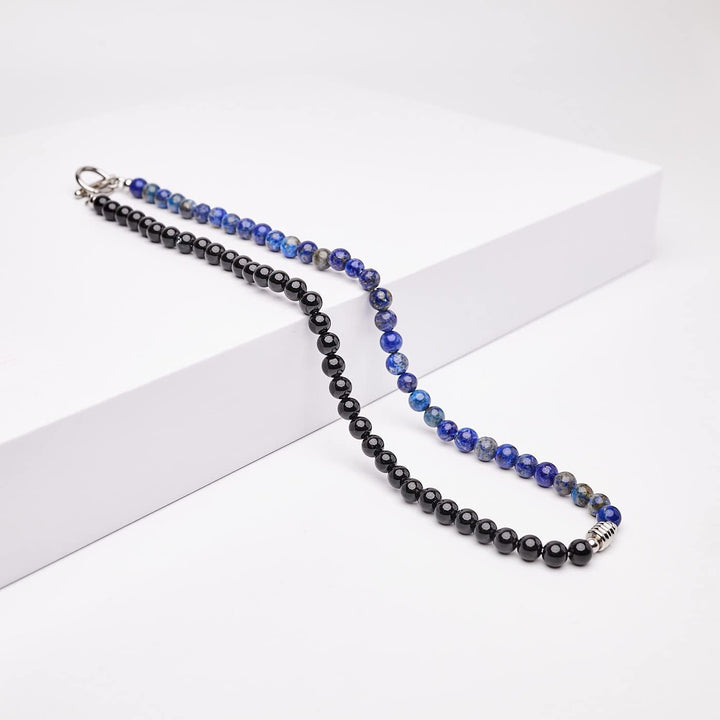 Handgemachte Herren Tigerauge Onyx Perlenkette Kette Natürliche Edelsteine Heilung Kristallschmuck (