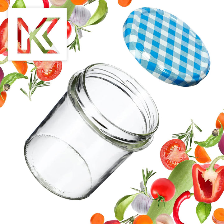 KADAX 10er Set Marmeladengläser 350ml TO82, Einmachgläser Vorratsgläser Mason Jar mit Schraubdeckel,