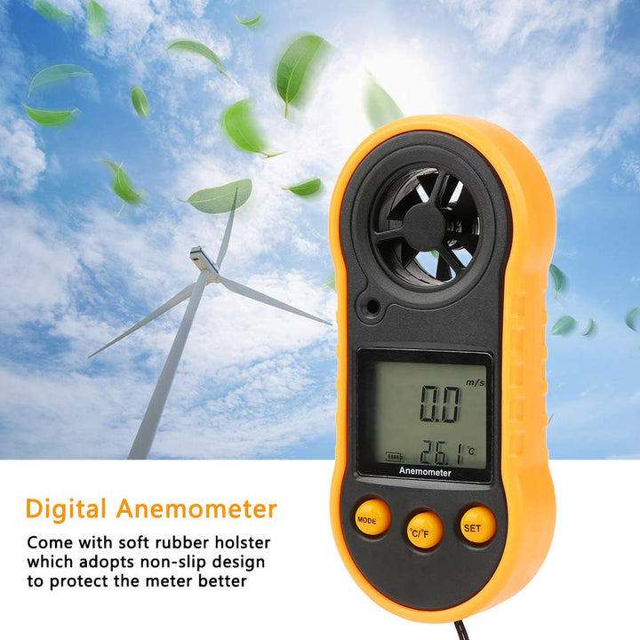 Digitaler Windmesser, GM818 LCD Handwindgeschwindigkeitsmesser zur Messung der Luftgeschwindigkeit v