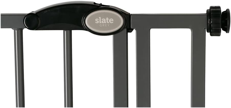 Safetots Druckmontage Selbstschliessendes Treppengitter, Schmal, 68.5cm - 75cm, Schiefergrau, Automa