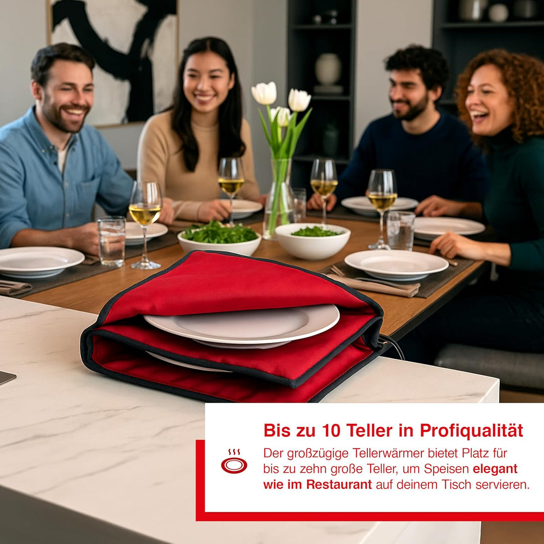 Solis Turbo Heat Tellerwärmer (Typ 8651) – Teller Warmhalter für bis zu 10 Teller, schnelle Erwärmun