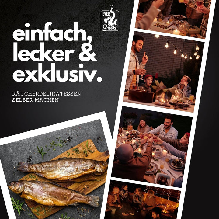Eversmoke Deluxe Edelstahl Tischräucherofen | Räucherofen mit Brenner - rostfrei…