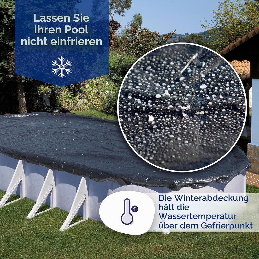 Gre CIPROV611P – Extra Abdeckung für ovale Pools 610x375 cm und Pool in acht 500 x 340, 180 g/m², Sc