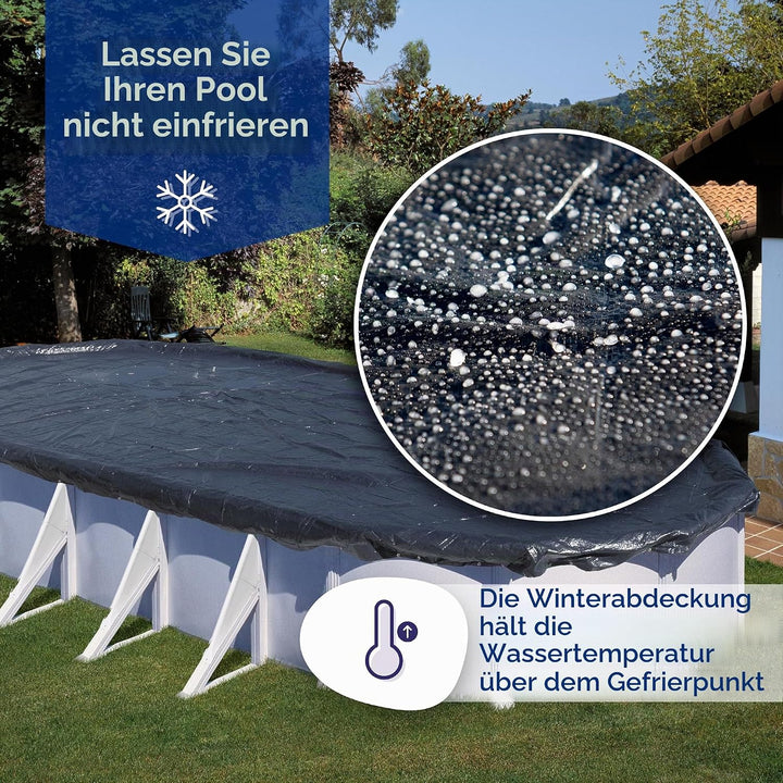 Gre CIPROV611P – Extra Abdeckung für ovale Pools 610x375 cm und Pool in acht 500 x 340, 180 g/m², Sc