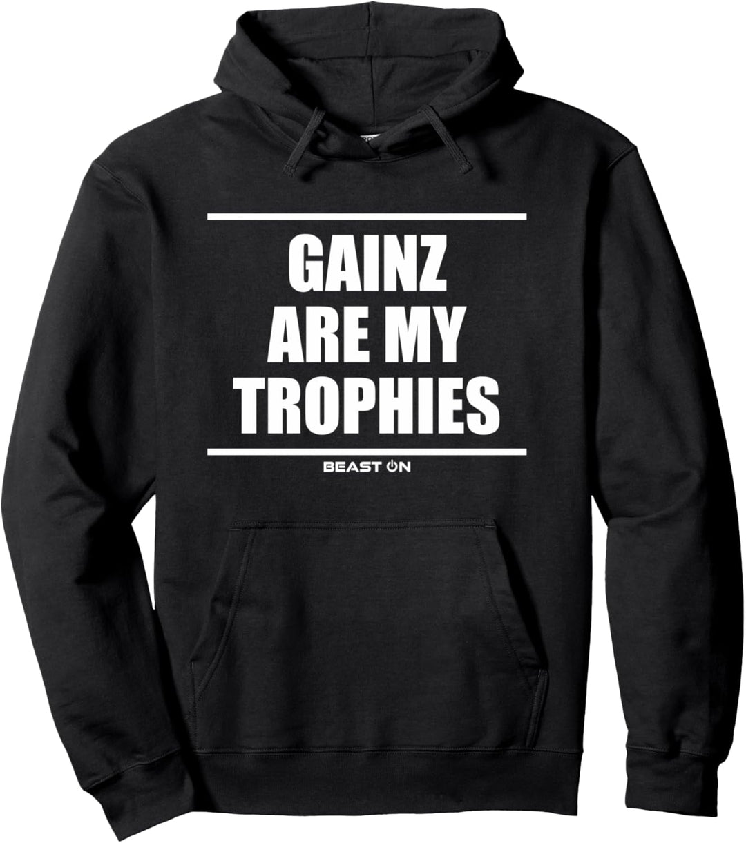 Gewinne sind meine Trophäen Fitness Fitnessstudio Bodybuilding Motivation Pullover Hoodie