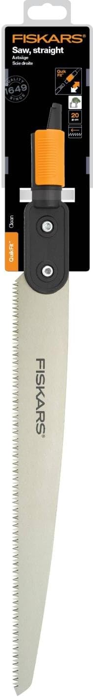 Fiskars Astsäge für kleine Sägearbeiten, Werkzeugkopf, Länge: 52 cm, Gehärteter Stahl, Schwarz/Orang