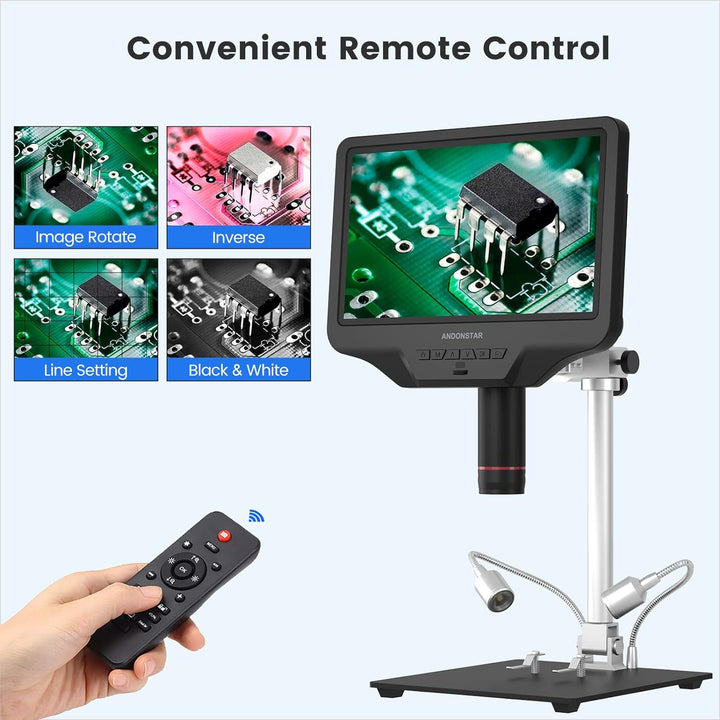 Andonstar AD409 Pro HDMI Digitales Mikroskop, 10,1 Zoll Lötmikroskop, 300X USB Elektronische Mikrosk
