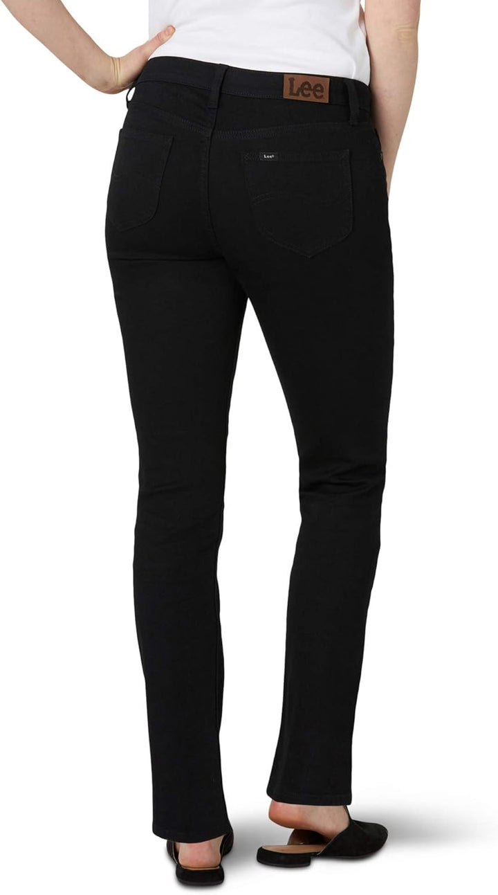 Lee Damen Regular Fit Straight Leg Jeans 2 Petite Schwarz, 2 Petite Schwarz