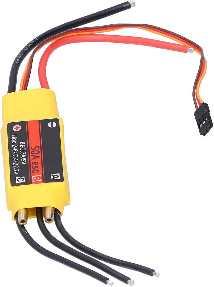 ciciglow Elektronischer Geschwindigkeitsregler, 50A 2-Wege-RC-Boot-Regler für RC-Bootsmodell