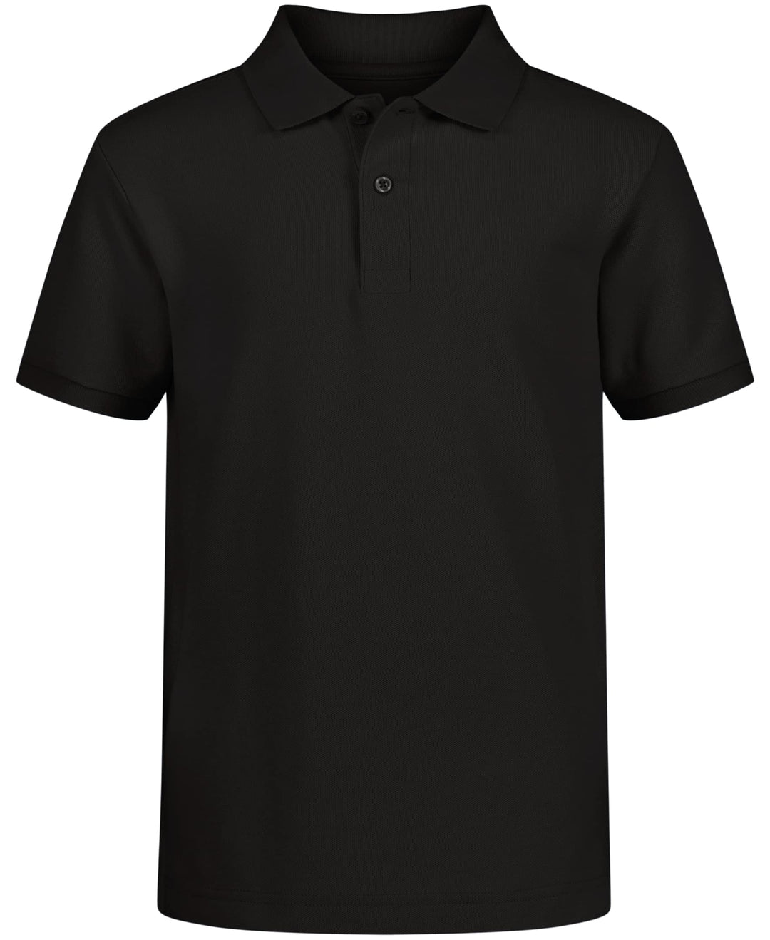 Nautica Boys' Big School Uniform Short Sleeve Pique Polo, Black, Medium-10/12