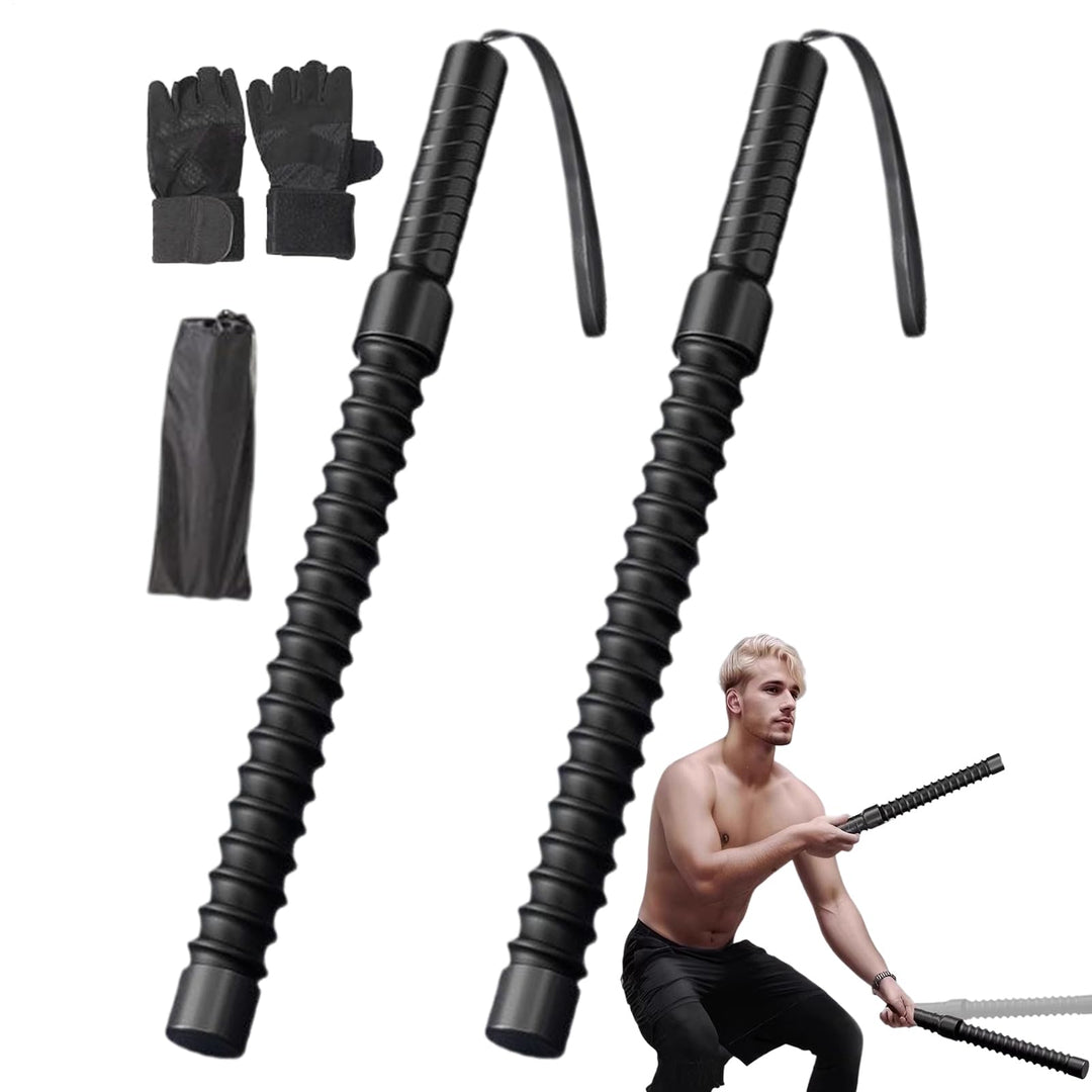Kabellose Battle Ropes tragbar Übungsseil robuste Power Ropes Trainingsstäbe Heimfitnessgerät Stahlf
