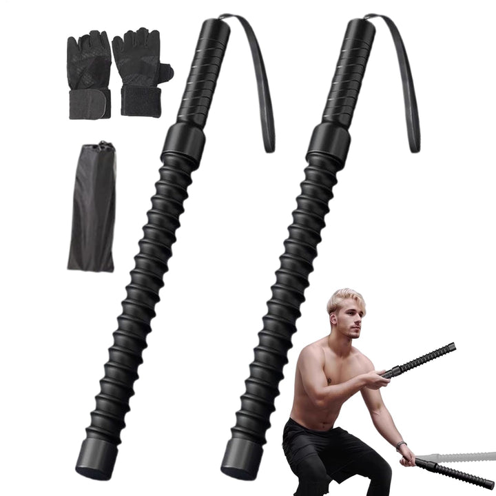 Kabellose Battle Ropes tragbar Übungsseil robuste Power Ropes Trainingsstäbe Heimfitnessgerät Stahlf