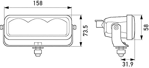 HELLA - LED-Fernscheinwerfer - Valuefit LBE-160 - ECE-R11/ECE-R10/SAE J581 - 12/24V - 1FE 358 154-01