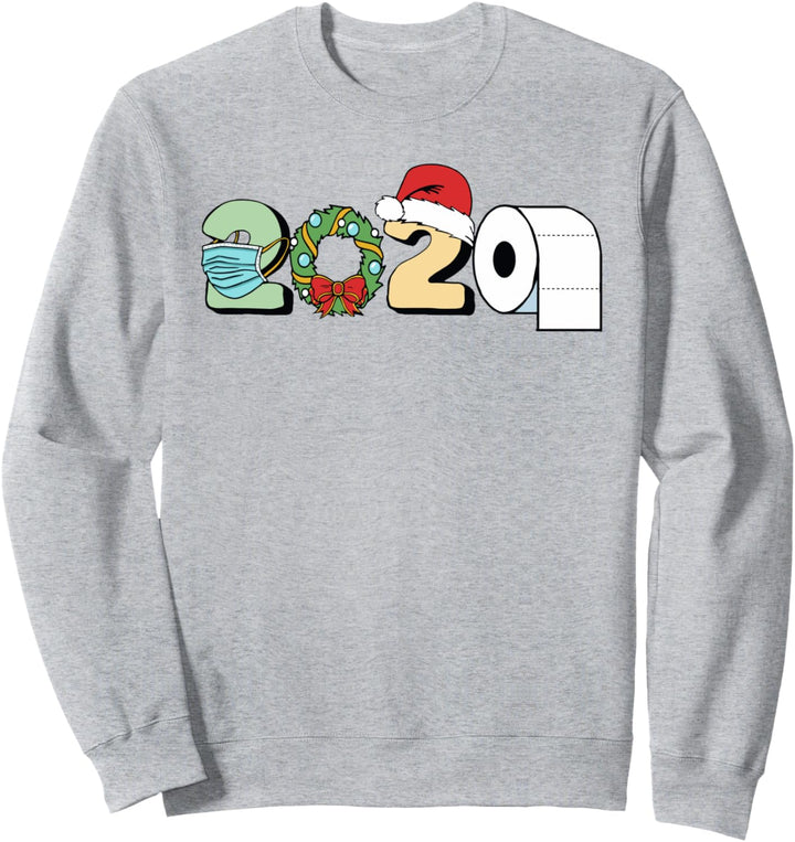 Funny Merry Christmas 2020! - Mask, Toilet Paper & Santa Hat Sweatshirt