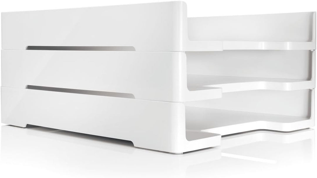 SIGEL SY421 stabile Briefablagen Eyestyle weiss, 3er-Set, wie SA107 Briefablage, 3 Stück, Briefablag