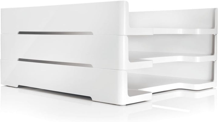 SIGEL SY421 stabile Briefablagen Eyestyle weiss, 3er-Set, wie SA107 Briefablage, 3 Stück, Briefablag