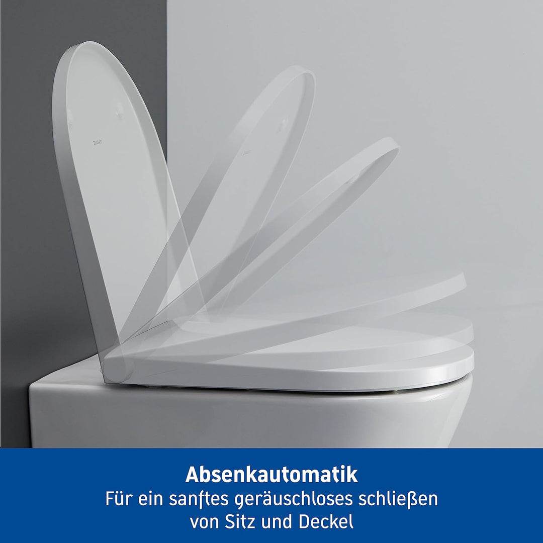 Duravit WC-Sitz D-Neo mit Absenkautomatik, Klobrille mit Quick-Release für einfache Montage, Toilett