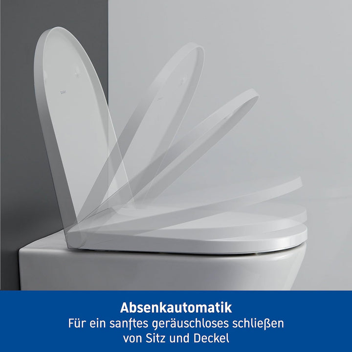 Duravit WC-Sitz D-Neo mit Absenkautomatik, Klobrille mit Quick-Release für einfache Montage, Toilett