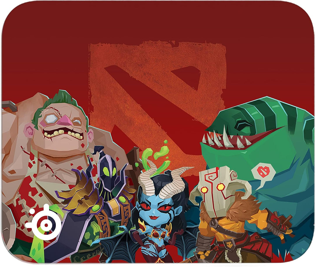 SteelSeries QcK Mini Dota 2 / TI - Gaming-Mauspad - Stoff - Gummiunterseite - Schwarz (250mm x 210mm