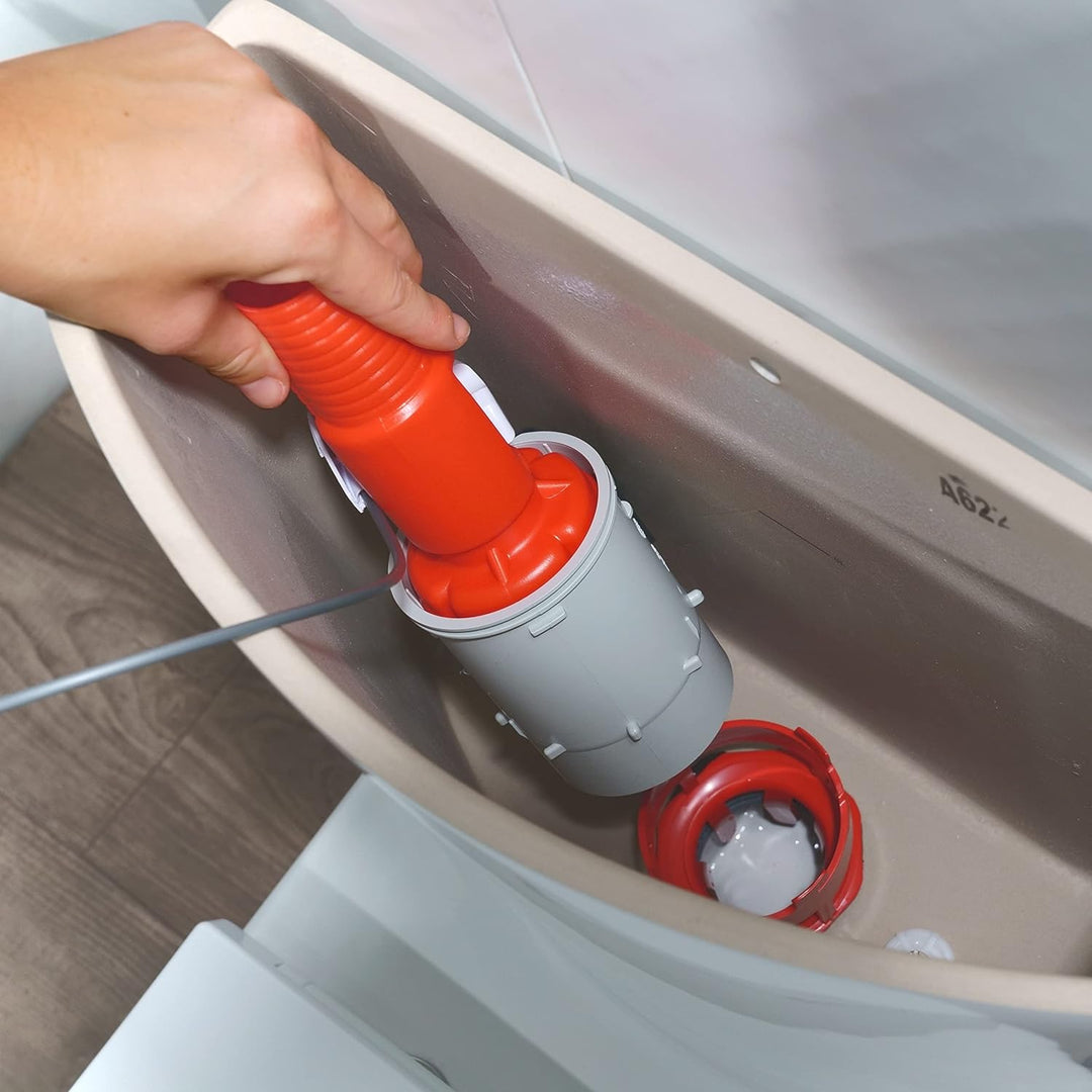 Wirquin 10720605 WC-Mechanismus, 2 Spülungen, Kabel (ohne Demontage des Behälters)