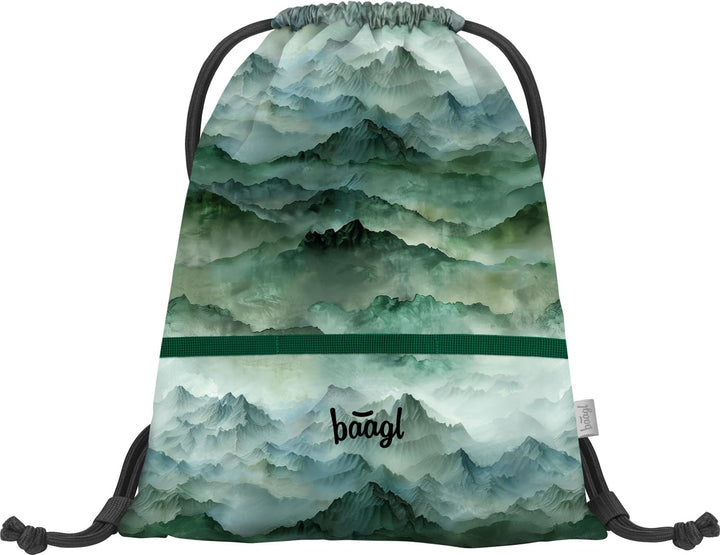Baagl Schulranzen Jungen Mädchen Set 3 Teilig, Ergo Schultasche für 1. Klasse, Ergonomische Grundsch