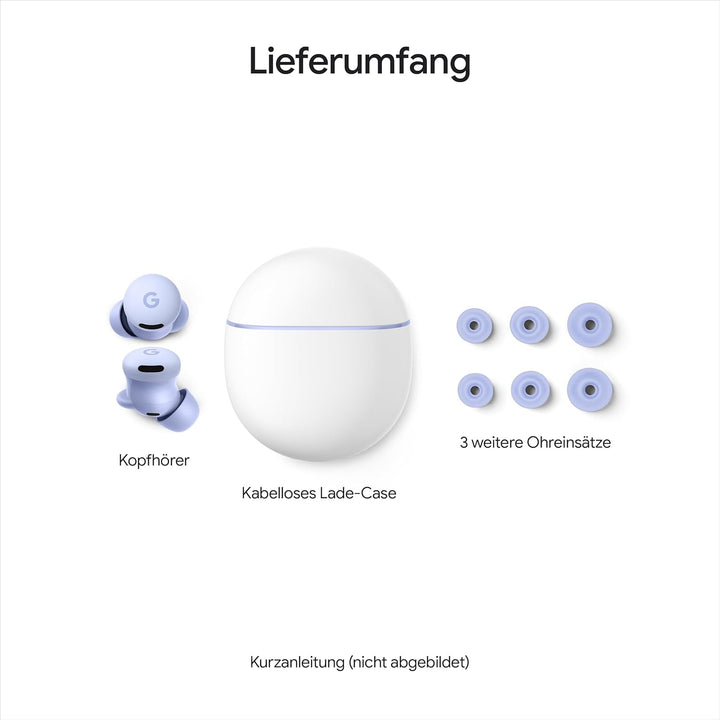 Google Pixel Buds 2a – Kabellose Kopfhörer mit aktiver Geräuschunterdrückung – Leicht und bequem – W