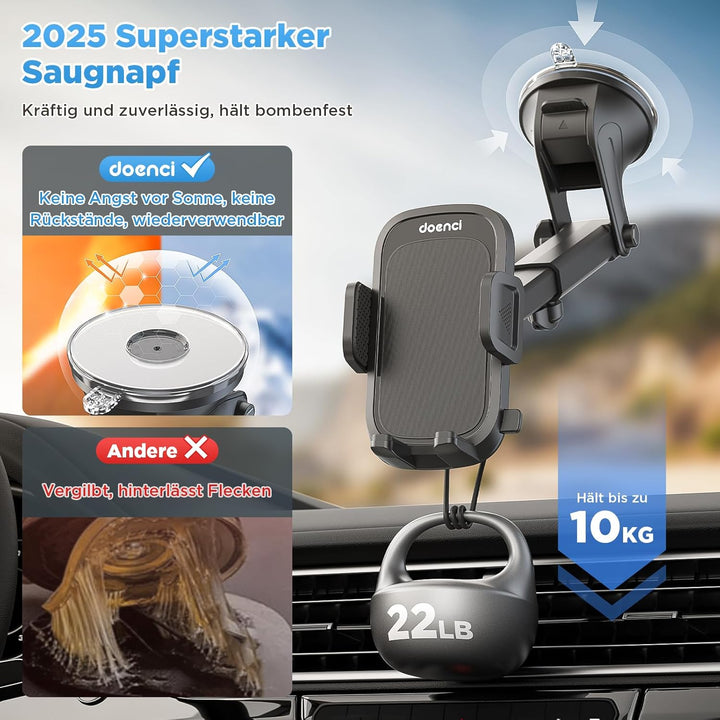 Handyhalterung Auto Upgrade Super Saugnapf＋Hakenclip Handy Halterung Auto Universal für Armaturenbre