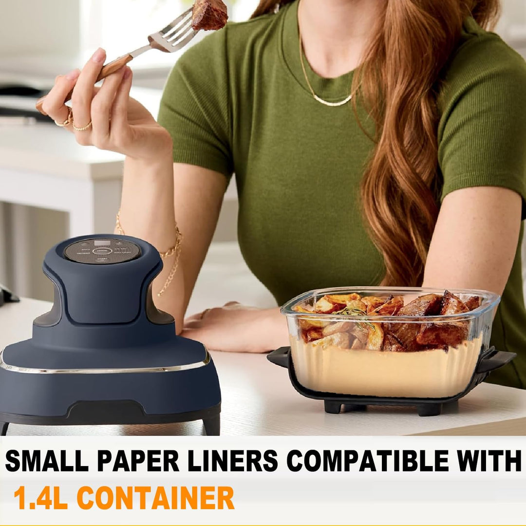 200 Stück Heissluftfritteuse Backpapier für Ninja CRISPi Tragbare Airfryer FN101EUGY, Backpapier für