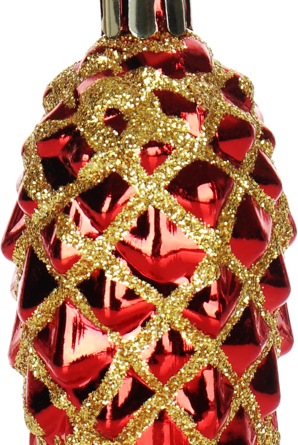 com-four® 12x Christbaumanhänger Zapfen - Tannenbaumzapfen für den Weihnachtsbaum - Christbaumschmuc