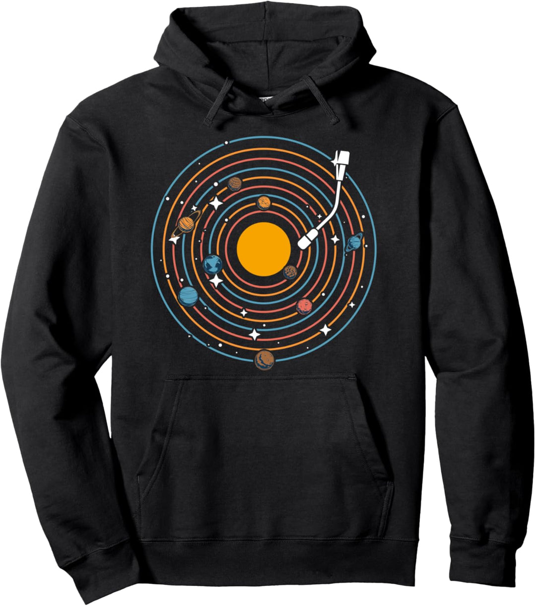 Universum Galaxy Schallplatte Vinyl Plattenspieler Geschenk Pullover Hoodie