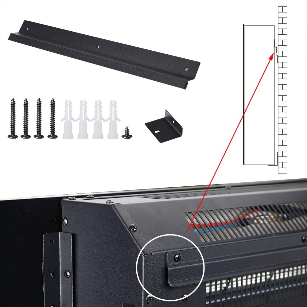 Monzana Wandkamin Elektrokamin Heizlüfter Head Up Display 900W / 1800W Thermostat Fernbedienung Time