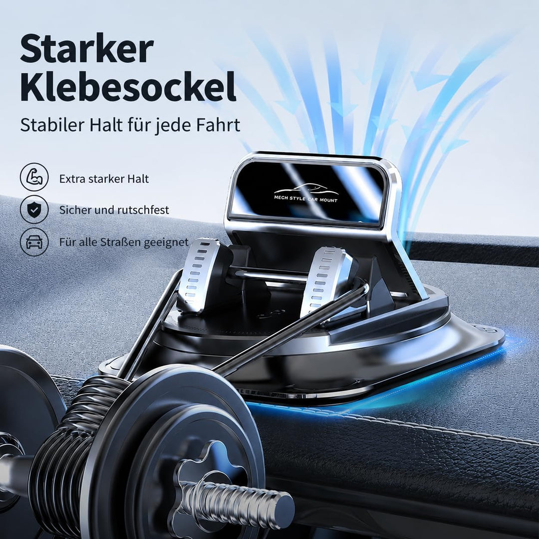 Generisch 360-Grad-Drehbarer Handyhalter fürs Auto mit Anti-Rutsch-Grips und einhändiger Bedienung,