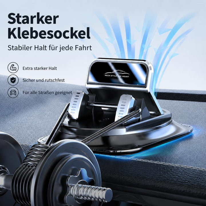 Generisch 360-Grad-Drehbarer Handyhalter fürs Auto mit Anti-Rutsch-Grips und einhändiger Bedienung,