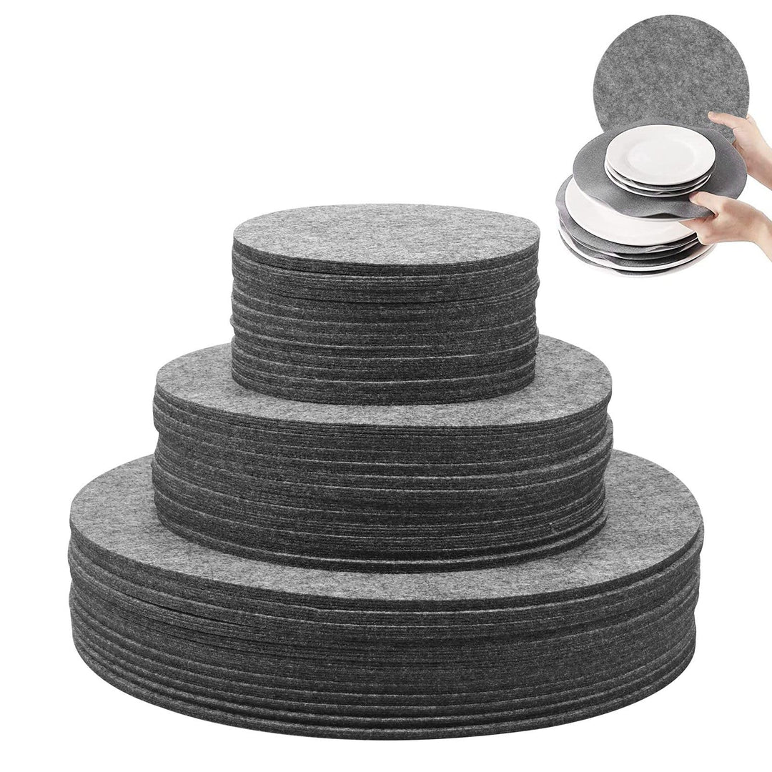 144 Stück Tellerteiler Filz 3 Grössen 12,7cm 19,1cm 26,7cm Pfannenschoner Filz waschbar Topfschoner