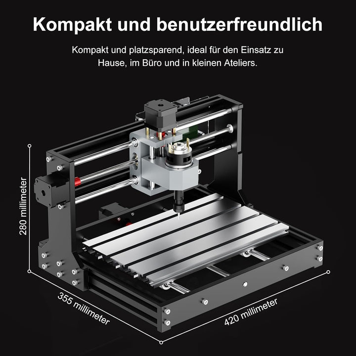 Twotrees TTC3018 CNC Fräsmaschine 3 Achsen Desktop CNC Fräse | GRBL Steuerung, NEMA 17 Schrittmotor,
