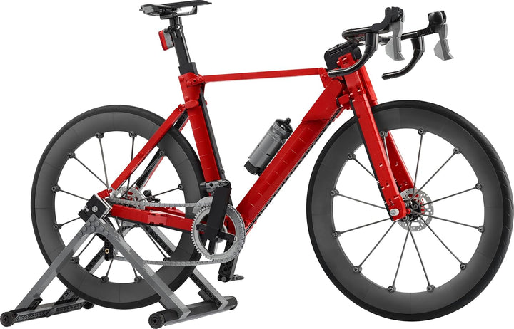 LEGO Icons Rennrad - Modellbau für Erwachsene - inkl. Gummireifen, Schaltwerk und Hinterradständer a