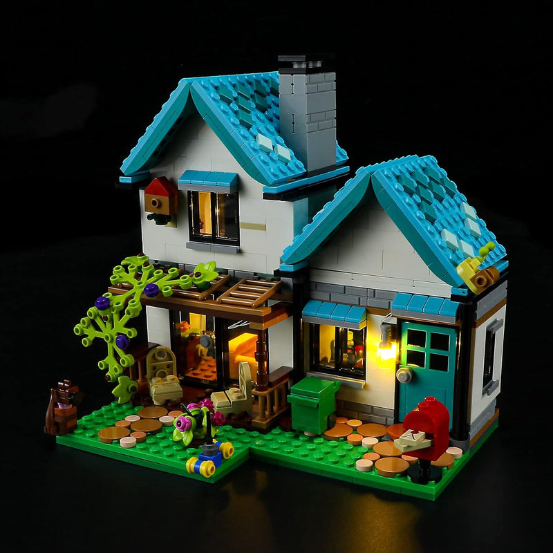 GEAMENT LED Licht-Set Kompatibel mit Lego Gemütliches Haus (Cozy House) - Beleuchtungsset für Creato