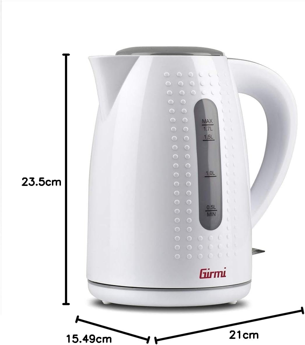 Girmi BL2201 Wasserkocher Cordless, 1.7 Lt, 2200W, Weiss Weiss-grau, Weiß-grau